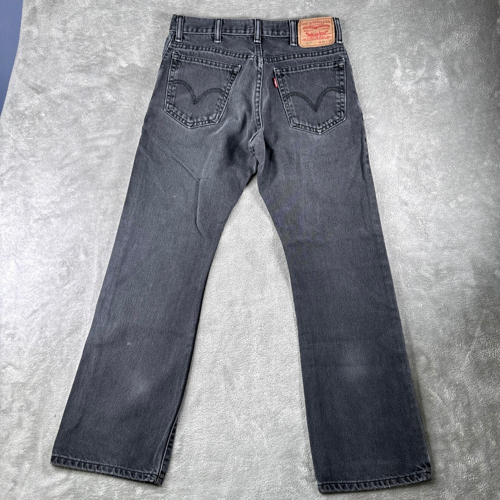 Vintage Levis 517 Jeans Mens 30x30 (Fits 30x28) Black Bootcut Y2K 2002